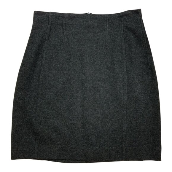 M.M. Lafleur The Crosby Skirt Textured Ponte 6 Charcoal Mini High Rise - Picture 1 of 11